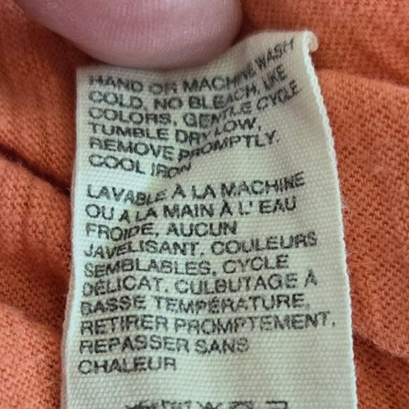 Woolrich Womens Coral Button-Up Roll-Tab Long Sleeve Cotton Knit Top Size M - Picture 10 of 10